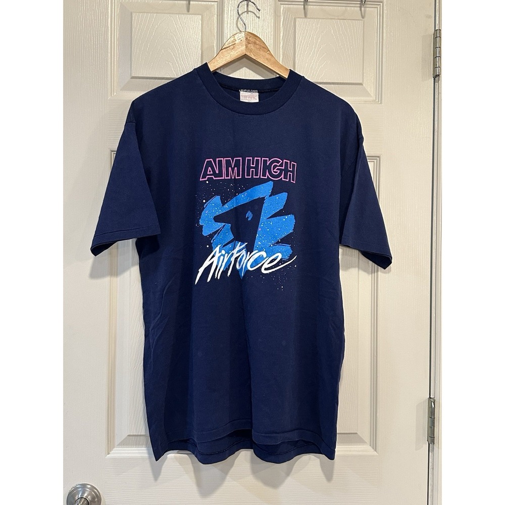 Vintage Air Force Aim‎ High T Shirt Size XL